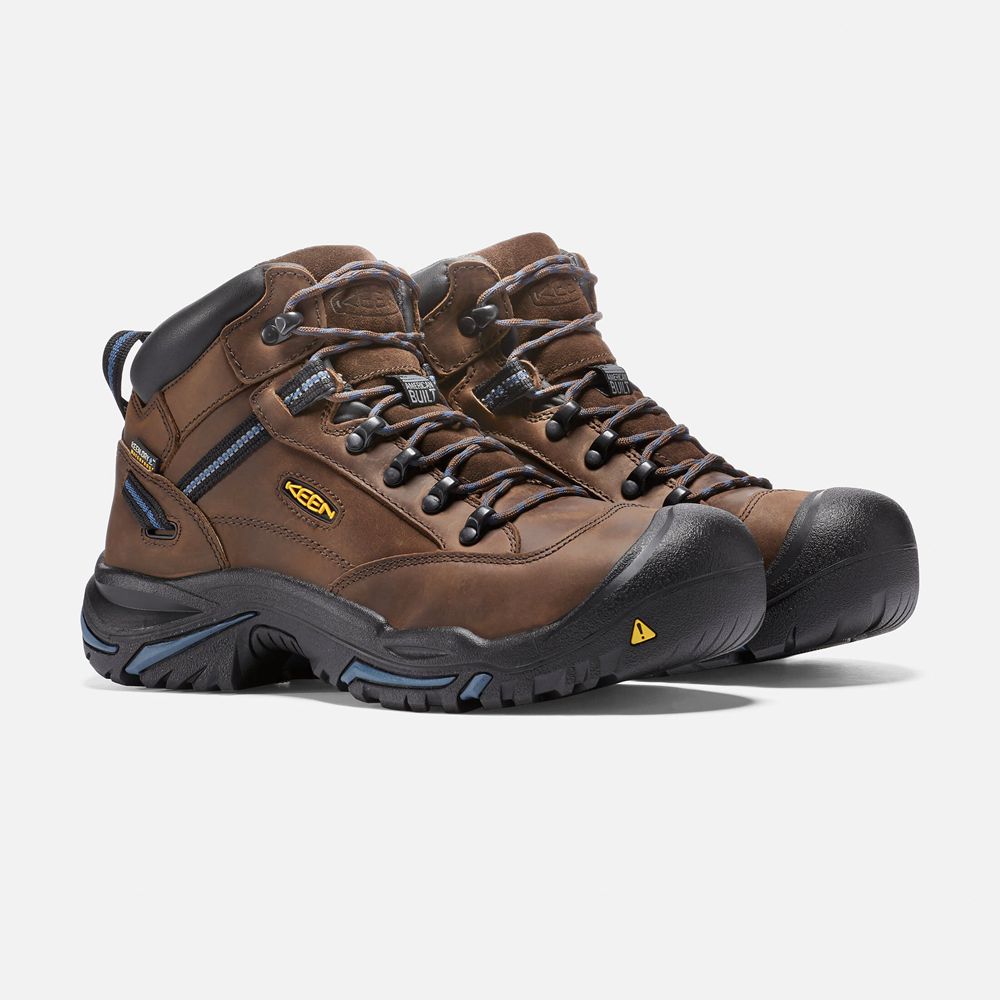 Botte de Travail Keen Homme Marron | Braddock Al Waterproof Mid (Steel Toe) | GFRDJ-3074